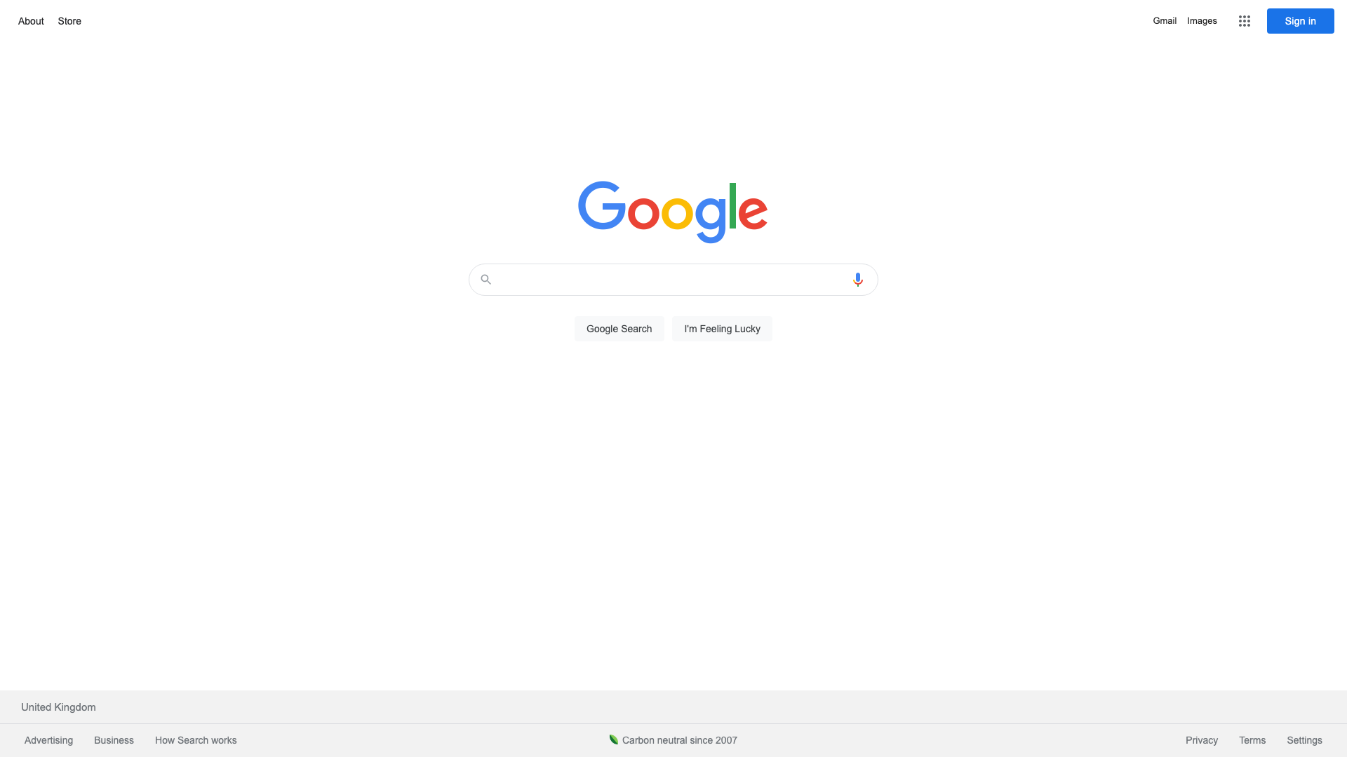 Google screenshot